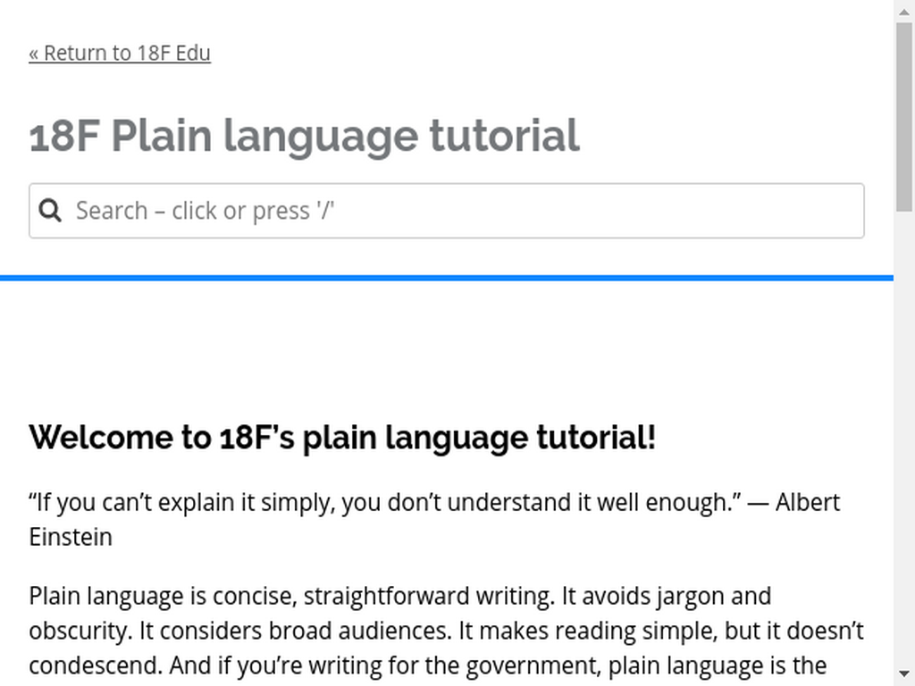 plain-language-tutorial.18f.gov